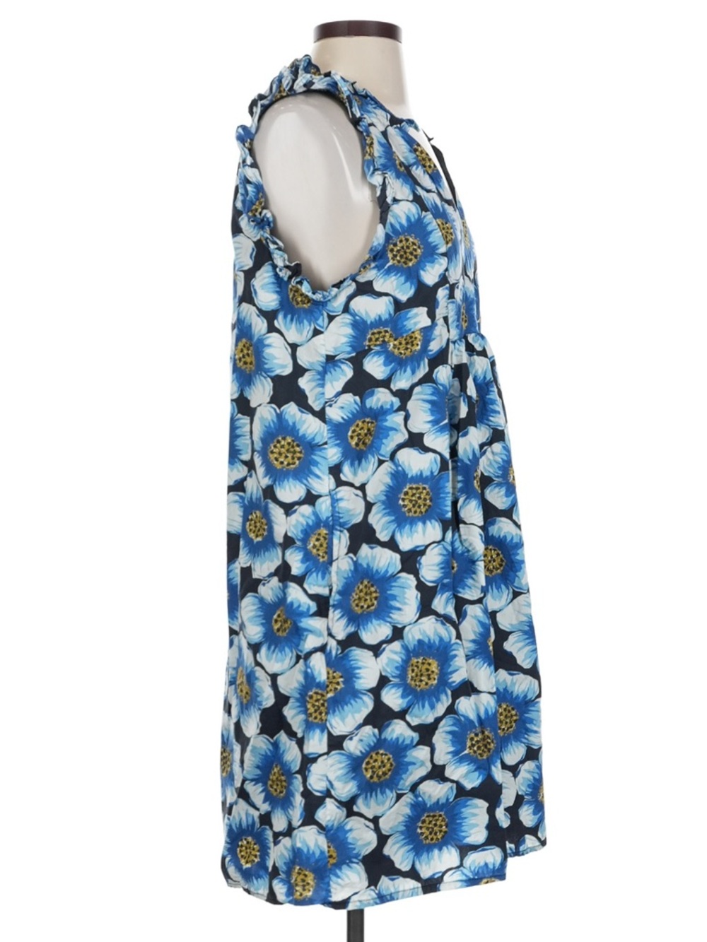 Sundance Azalea Blooms Linen Floral Ruffled Shoulder Dress Size S - Picture 4 of 7
